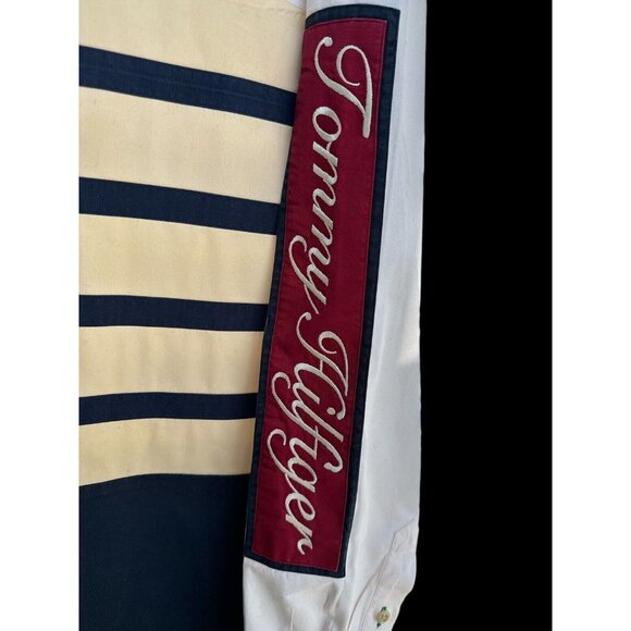 Vintage 1990's Tommy Hilfiger Rare Long Sleeve Embroidered Size XL - Picture 3 of 9